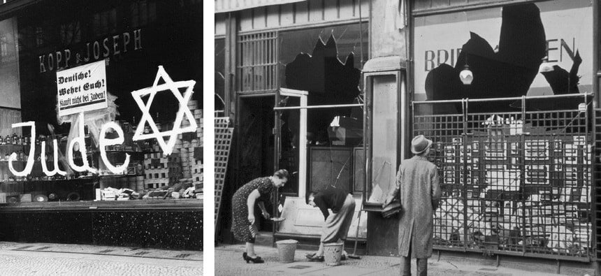 Исписанные и разбитые витрины магазинов