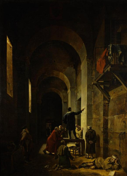 Франсуа Мариус Гране. Живописец Жак Стелла в тюрьме. 1810г.