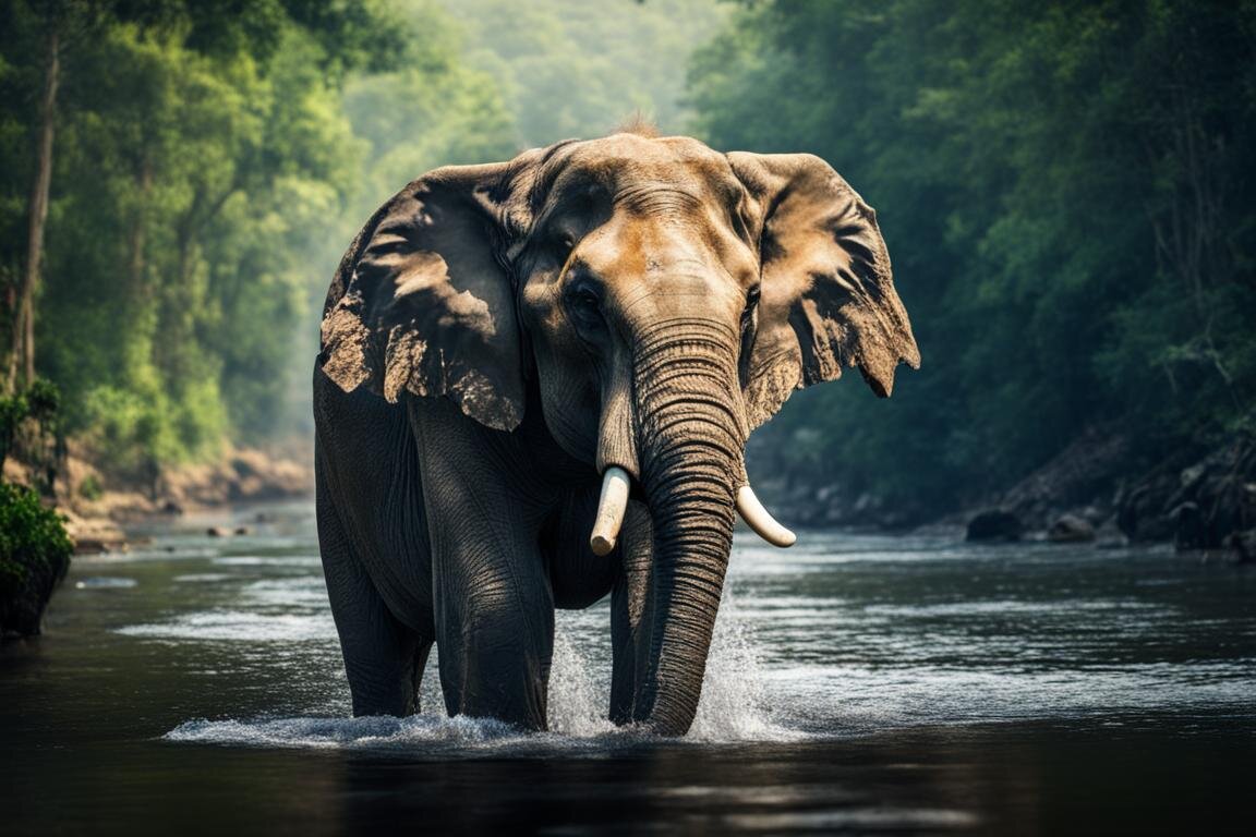 Слон. Нейросеть Шедеврум.