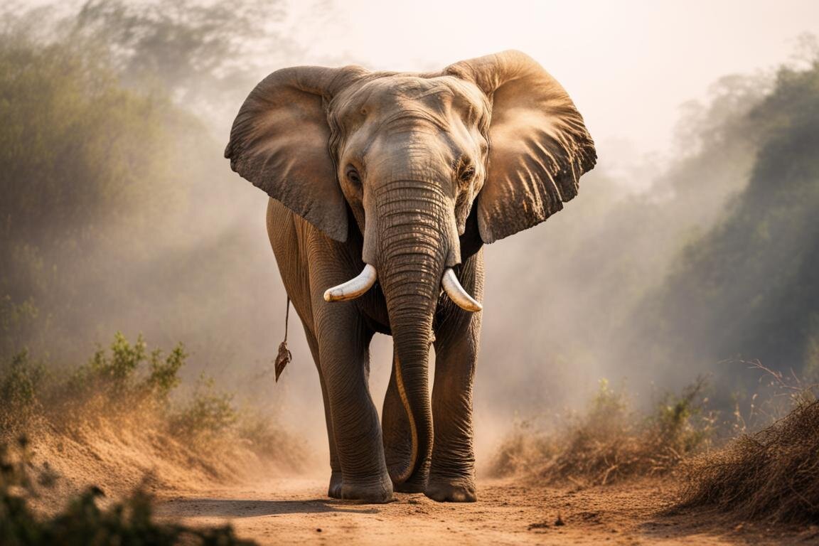 Слон. Нейросеть Шедеврум.