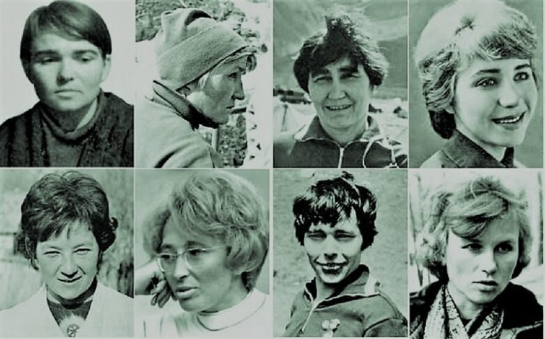 Татьяна Бардашова, Нина Васильева, Ирина Любимцева, Людмила Манжарова, Ильсияр Мухамедова, Галина Переходюк, Валентина Фатеева, Эльвира Шатаева. Фото: © ru.sputnik.kg