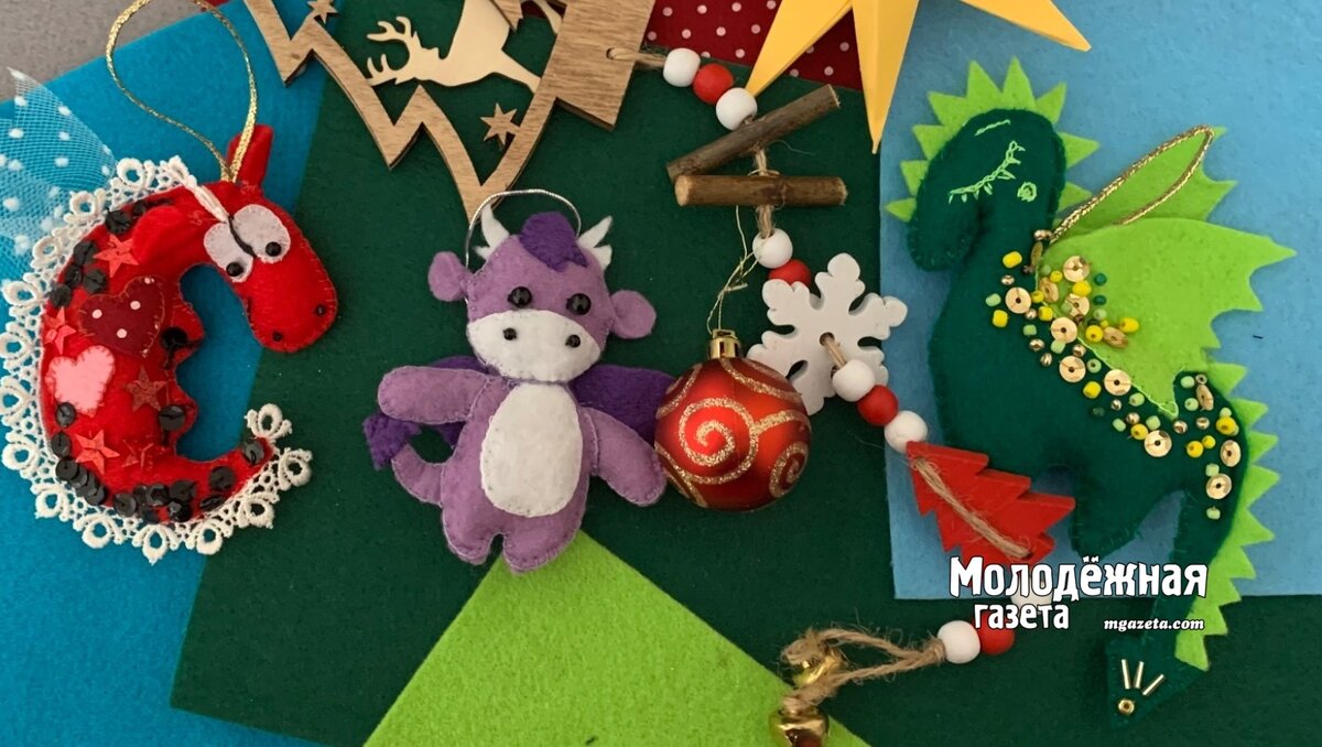 Новогодние игрушки из фетра: выкройки, фото, пошаговое описание