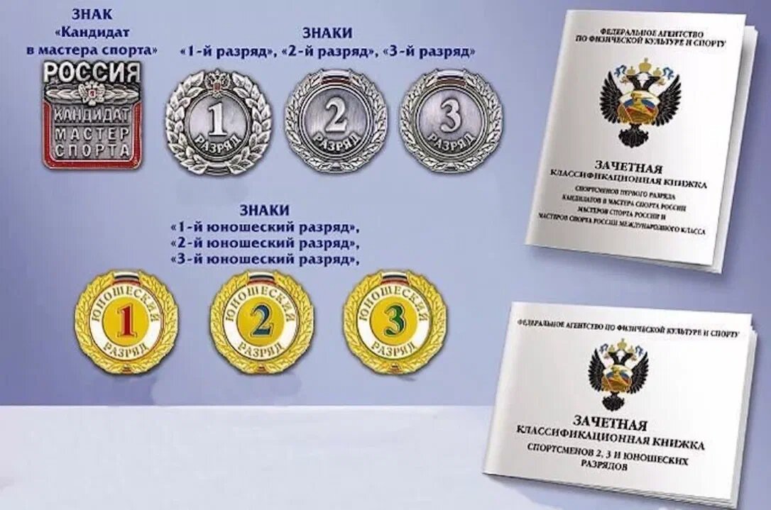 Значки, выдающиеся при получении разряда