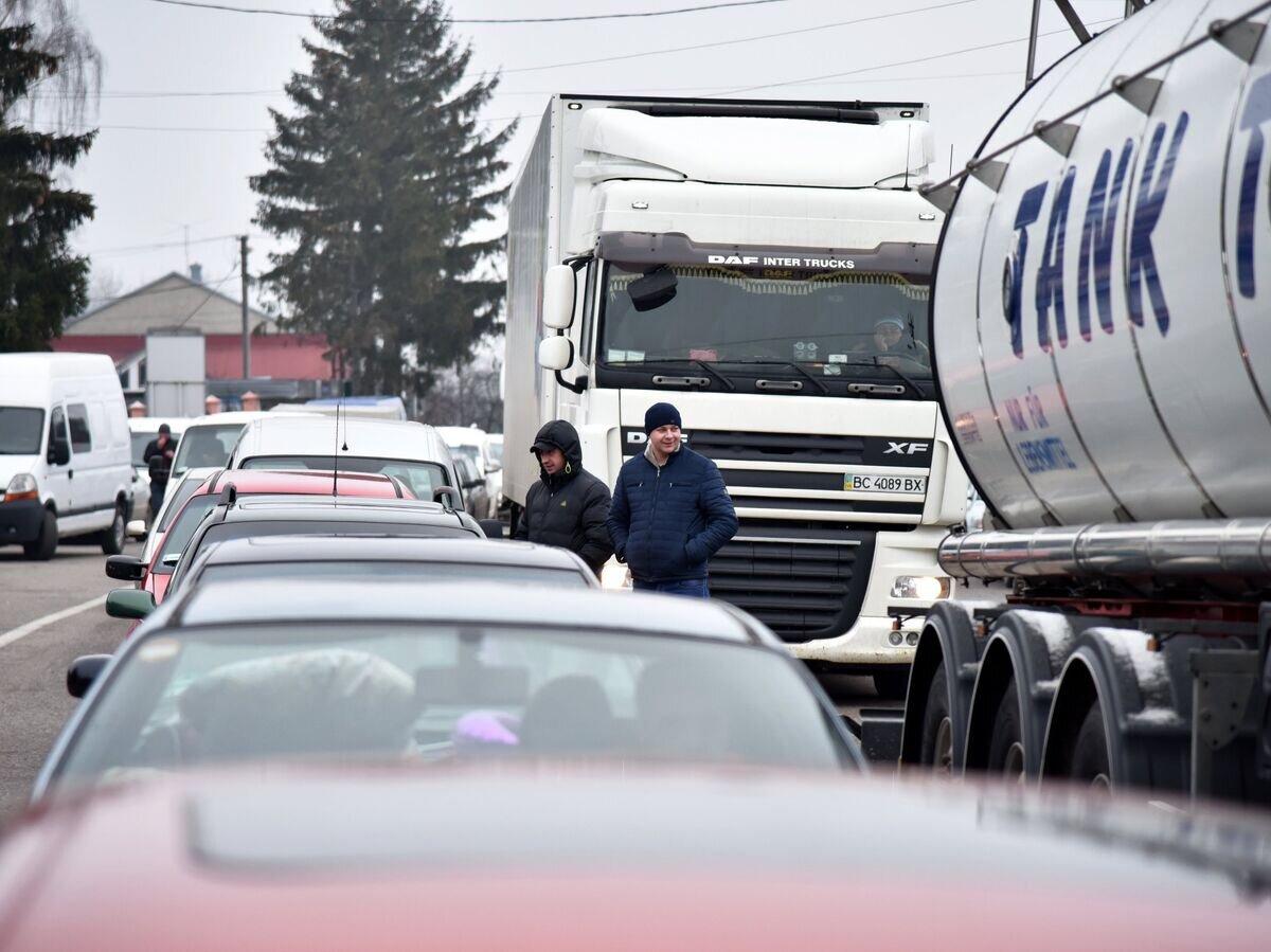    Акция протеста на границе между Украиной и Польшей© РИА Новости / Стрингер