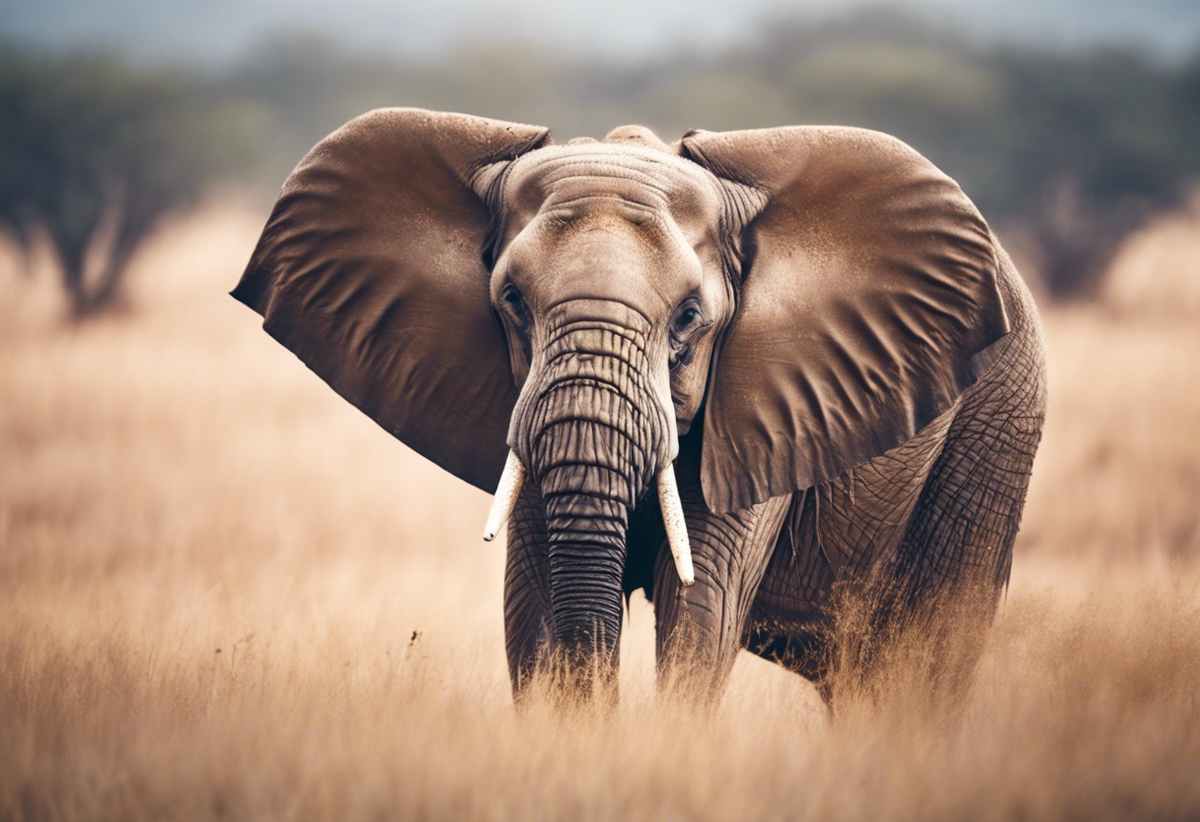 Африканский слон. Нейросеть Dream Studio.