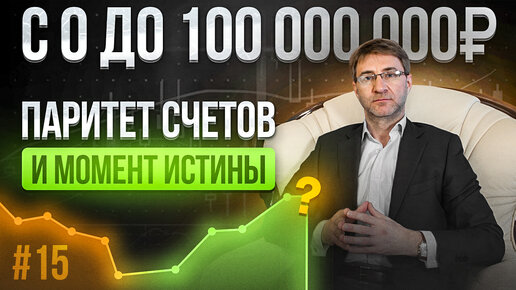 Паритет счетов и МОМЕНТ ИСТИНЫ. С 0 до 100 000 000 рублей в ТРЕЙДИНГЕ.