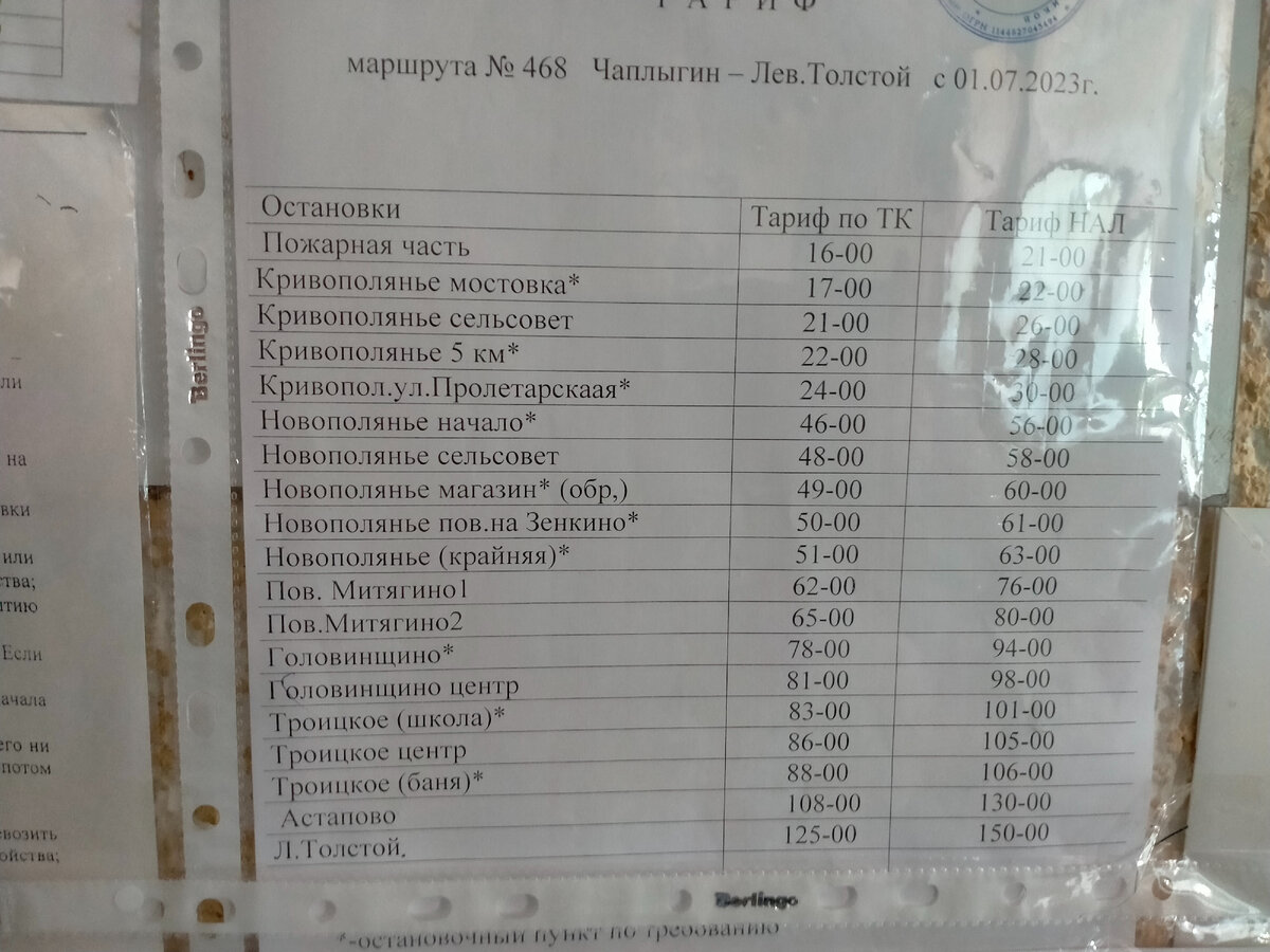 Автобусы Лев-толстой - Чаплыгин.