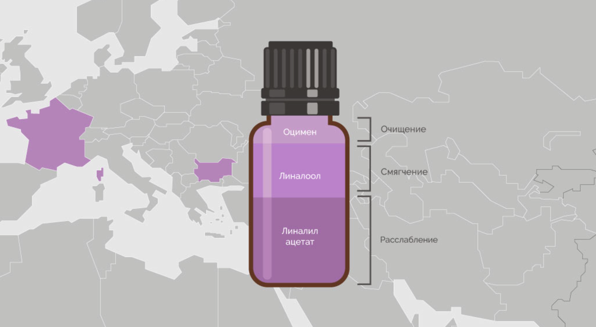 Химический состав эфирного масла лаванды