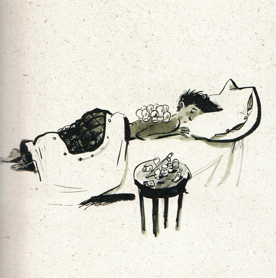 Работа художника-иллюстратора Евгении Двоскиной под названием " Банки "