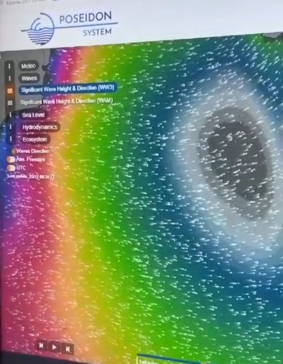 Черного цвета - это волны высотой 10 метров, которых никогда не бывало в акватории Черного моря 
