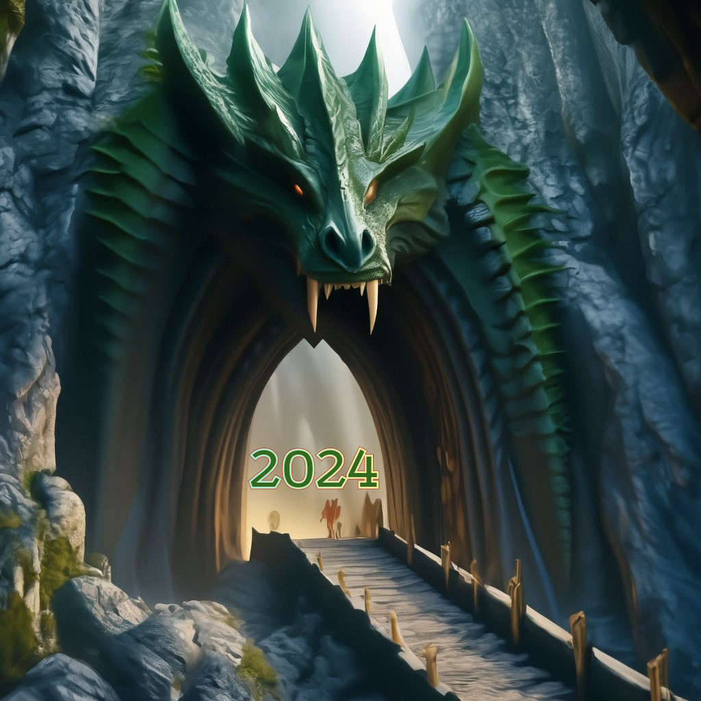 Плакат «С новым годом 2024», 30,5 х 40 см