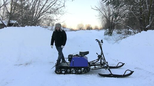 Мотобуксировщик СИГМА-3К. Легкий буксировщик с лыжным модулем, реверсом, вариатором TAV2-40. Обзор.