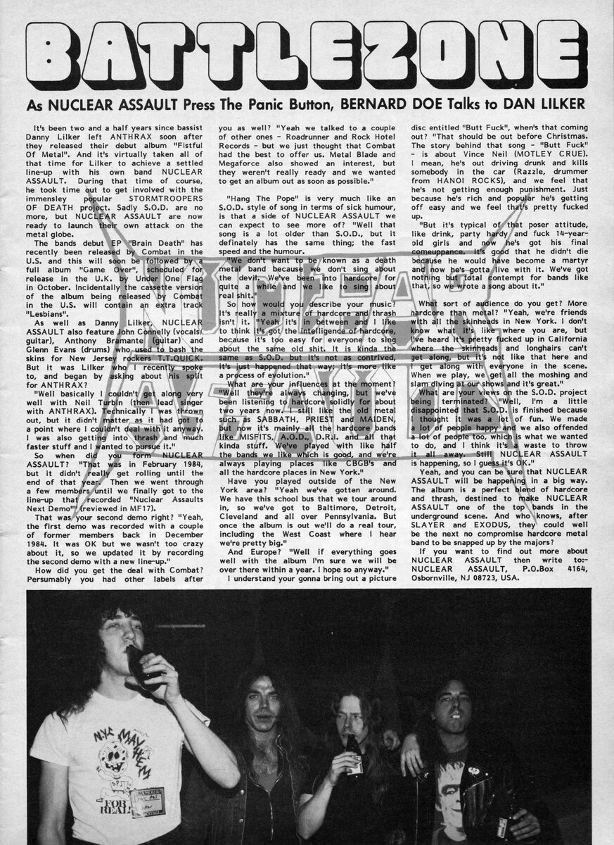 Страница журнала Metal Forces