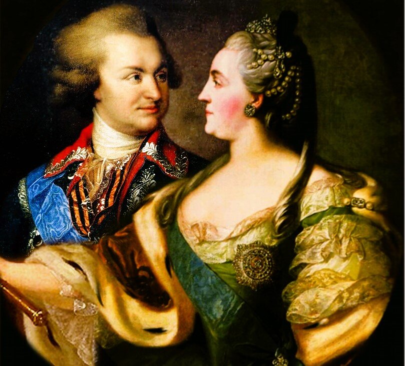 Екатерина II и Г.А. Потемкин.