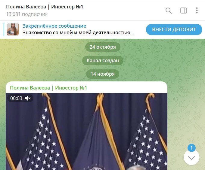 История о канале Телеграм инвестора Полины Валеевой