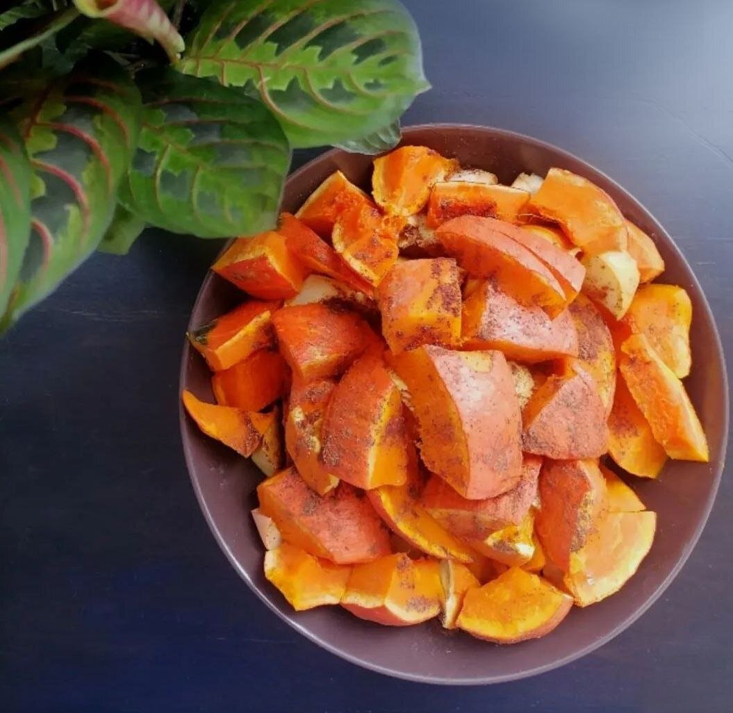 Тыква с яблоками и корицей за 10 минут.