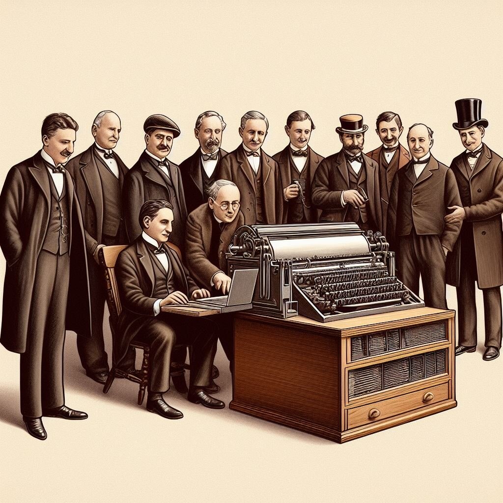 Когда то компьютеры были и такими (создано при помощи ИИ)