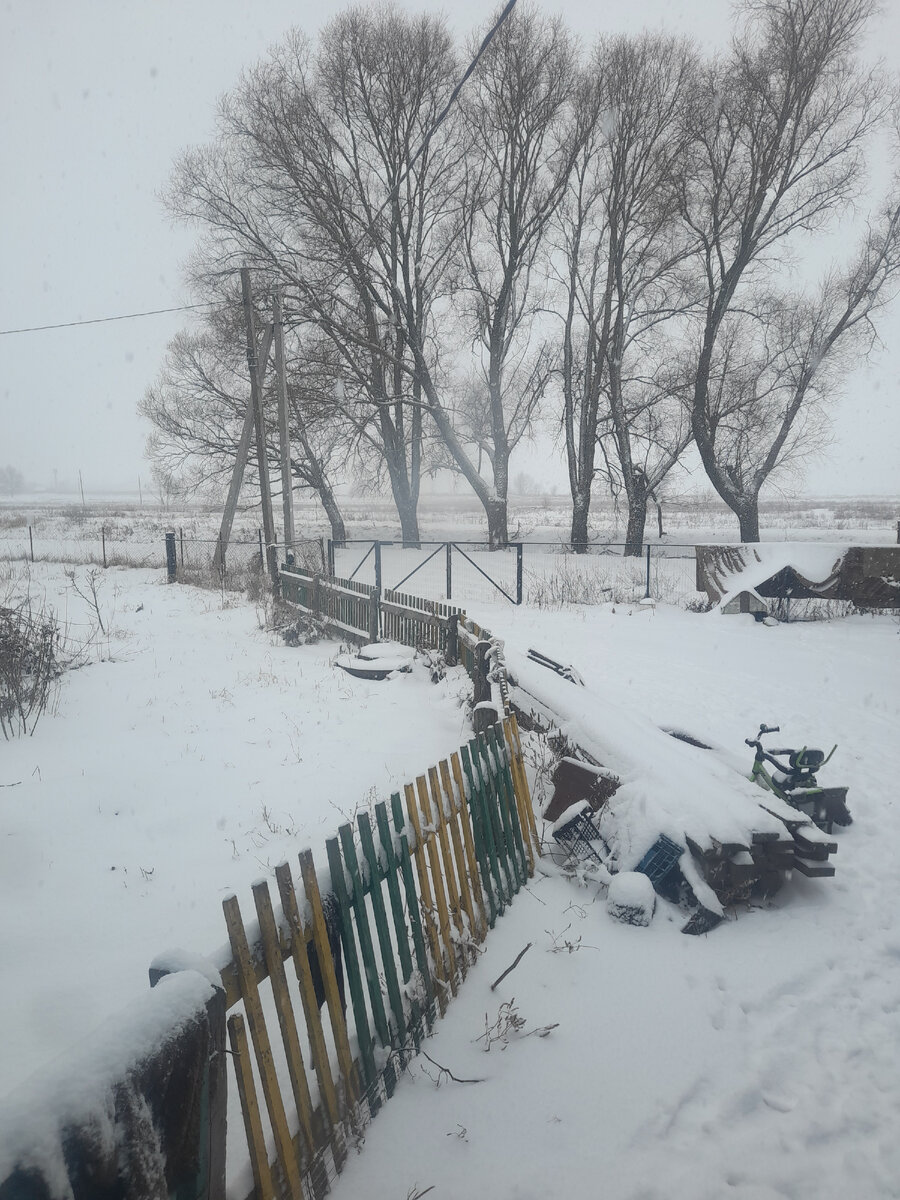 Нанесло за ночь воскресенья. Утром продолжило мести