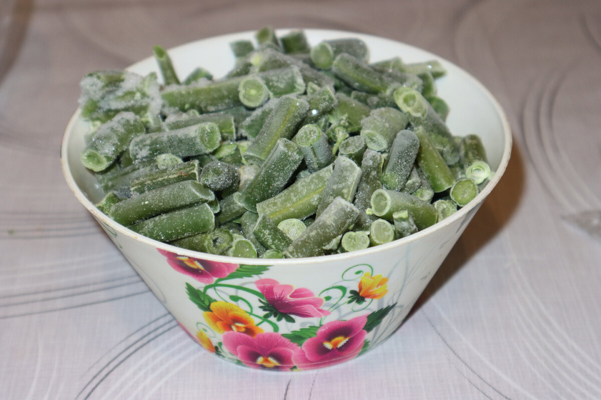 Стручковая фасоль разрезанная замороженная
