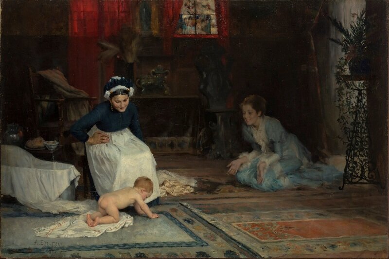 Альберт Эдельфельд. «В детской». 1885 год. Из фондов Государственного Эрмитажа