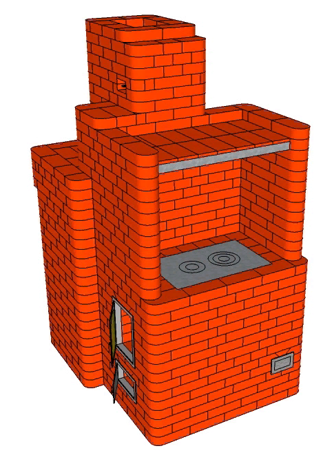 Печи из кирпича для дачи на дровах: порядовки, схемы, кладка своими руками