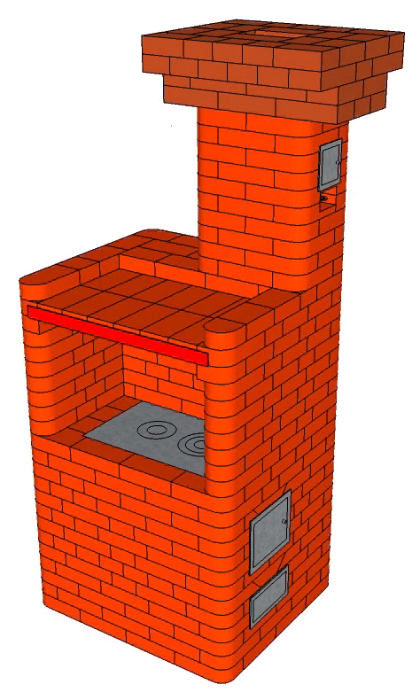Печь-барбекю из кирпича своими руками: чертежи и порядовка