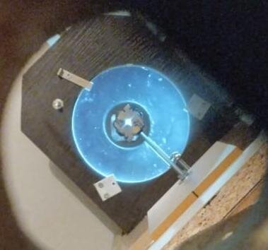 Теневая картина параболического зеркала в схеме Вайнео.