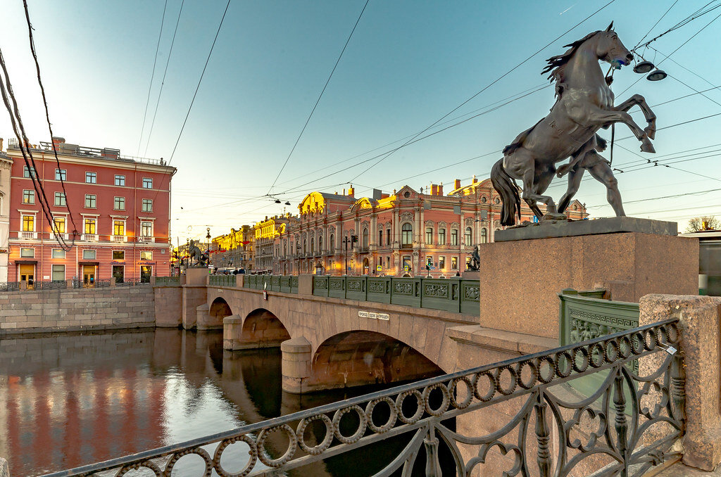 Аничкин мост в санкт петербурге фото