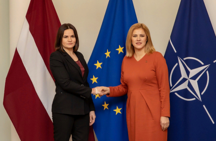 Светлана Тихановская и премьер-министр Латвии Эвика Силиня (фото с сайта tsikhanouskaya.org)