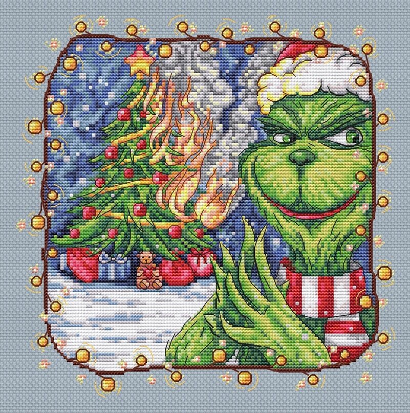 Схема вышивки елочки