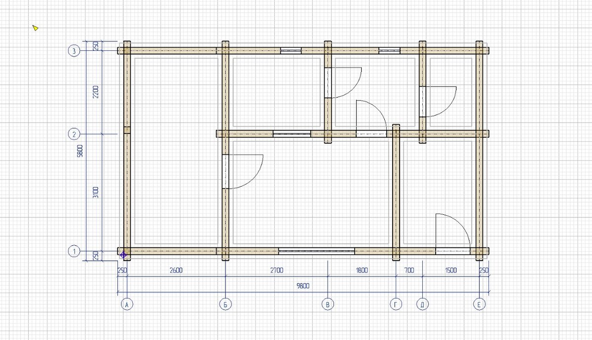 Фактическая планировка бани