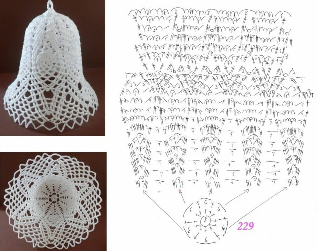Как связать панамку колокольчик крючком схема и описание