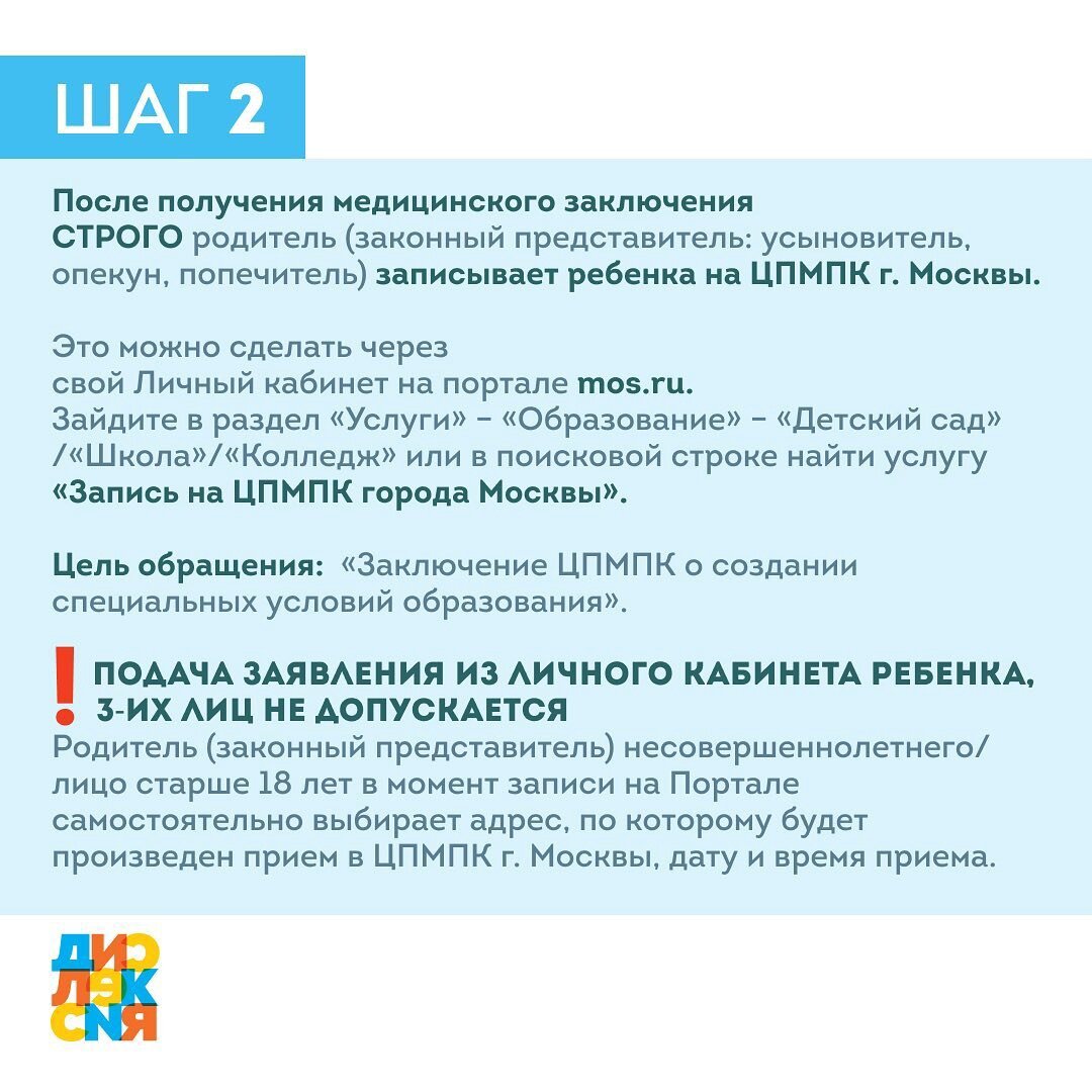 Алгоритм получения заключения ЦПМПК г. Москвы | Ассоциация родителей детей  с дислексией | Дзен