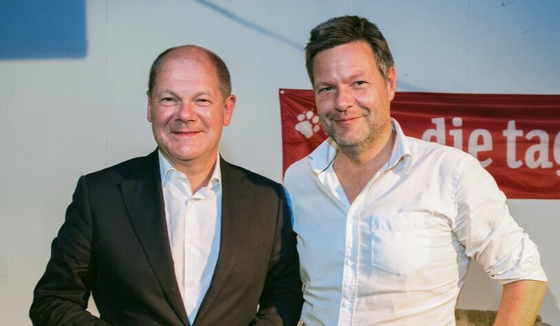 Из открытых источников в интернете. Канцлер Германии Олаф Шольц и министр экономики и проблем климата Германии Роберт Хабек.