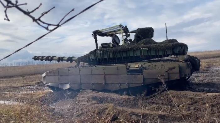 Т-90М «Прорыв» группировки «О» на линии фронта, источник – Телеграм- канал Работайте, братья!