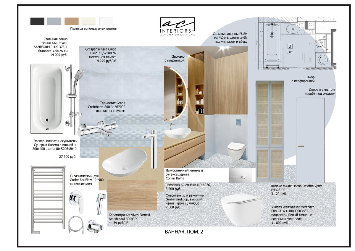 интерьерное решение, коллаж автора