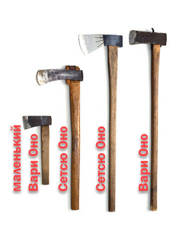 Вари - колет, Сетсю - рубит