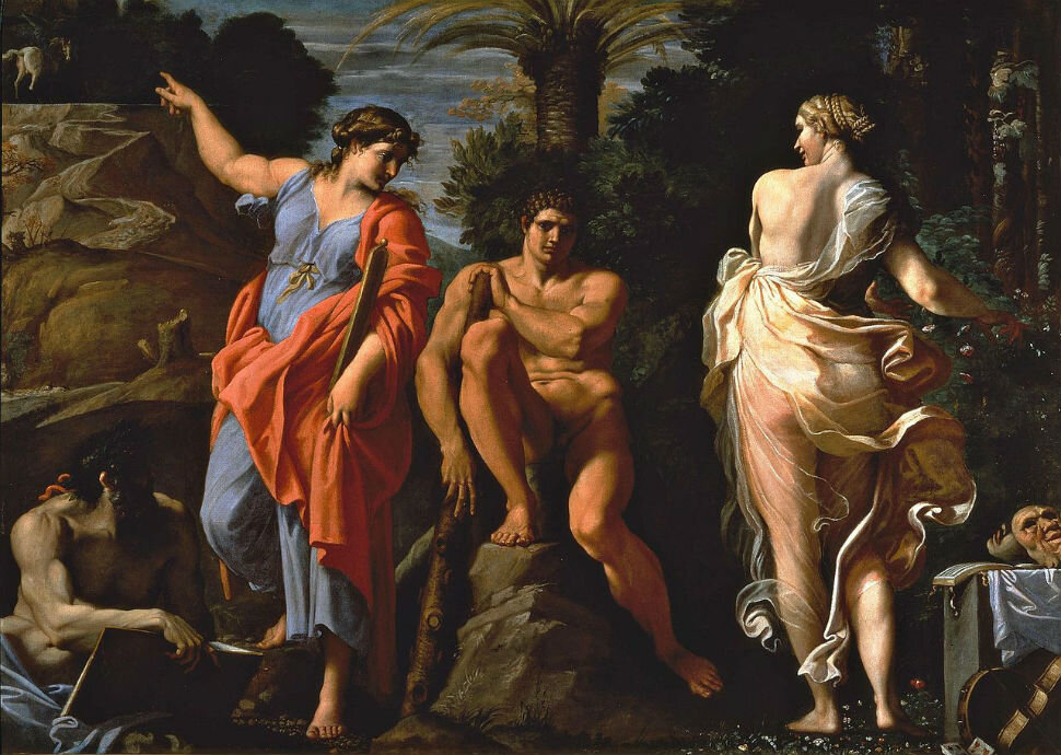 Аннибале Карраччи. «Выбор Геркулеса», 1595-1596