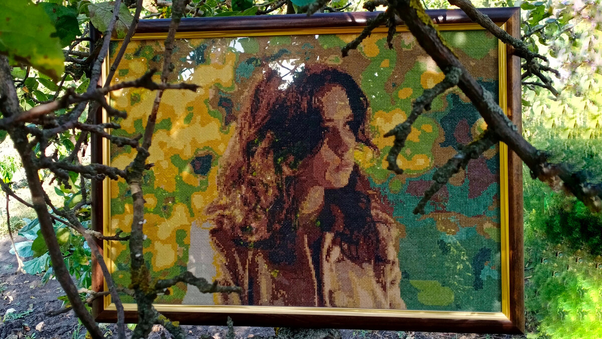 кадр из сериала "Сваты" (схема - мой прогон по фото, делала с минимальным количеством цветов, но работа мне всё равно нравится)