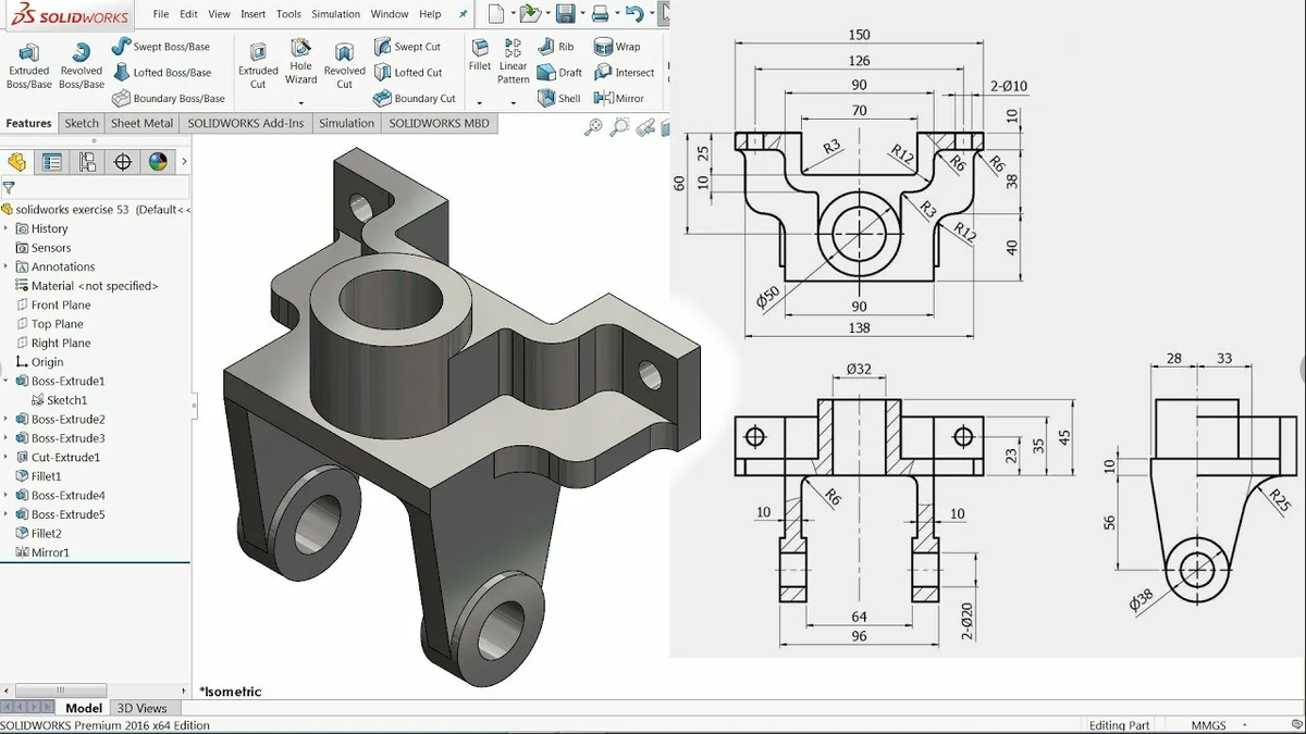 Спецификация в SOLIDWORKS по ГОСТ