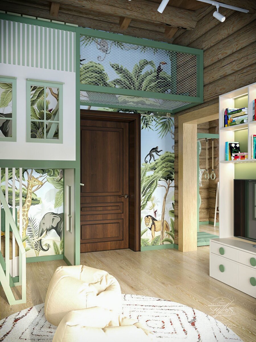 Нужны ли обои в загородном доме с деревянной отделкой? Три идеи в ...