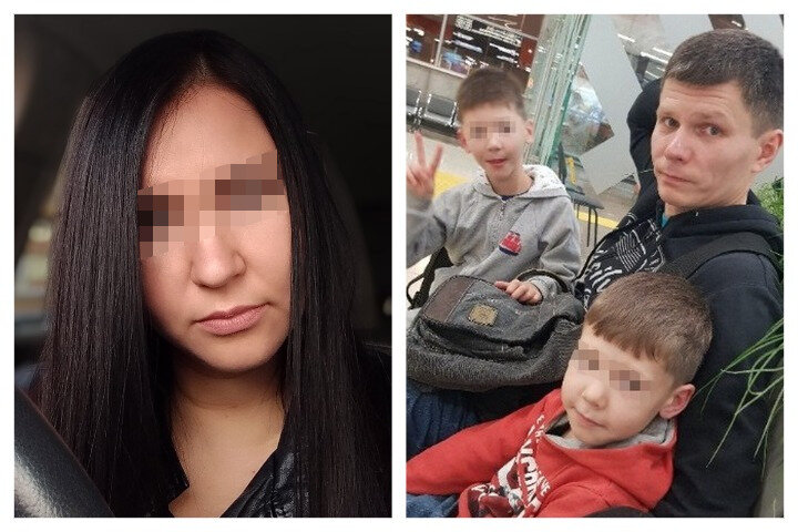 Эльмира Мазова и ее семья: муж Артем и двое сыновей 