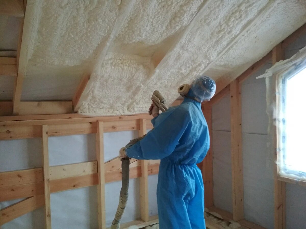 Утепление кровли ППУ 