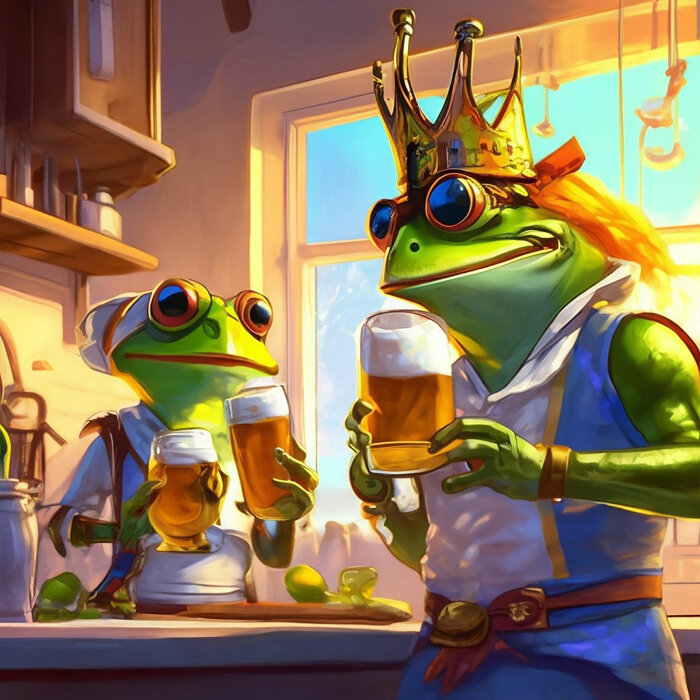 так по мнению нейросети выглядят иван-дурак и царевна лягушка. Кто из них кто, яхз..=)