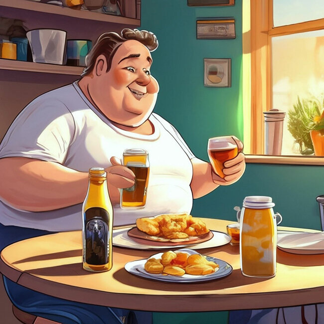 пиво с двух рук и что-то похоже на профитроли. Вполне себе по человечески)