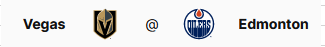 Золотые рыцари, Вегас (14-5-3, 6-3-2 в гостях) против Нефтяники, Эдмонтон (7-12-1, 3-8-0 дома)