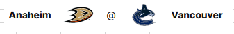 Утки, Анахайм (9-12-0, 5-4-0 в гостях) против Кэнакс, Ванкувер (14-7-1, 7-1-1 дома)