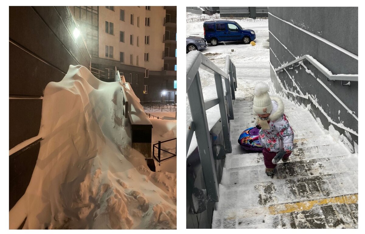 Петербург замело снегом, а мы гуляли с дочкой 3.5 часа | Заметки мамы Веры  | Дзен