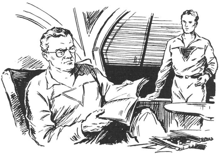 Юрий Макаров. Иллюстрация к повести Аркадия и Бориса Стругацких "Должен жить". Изображение взято из открытых источников