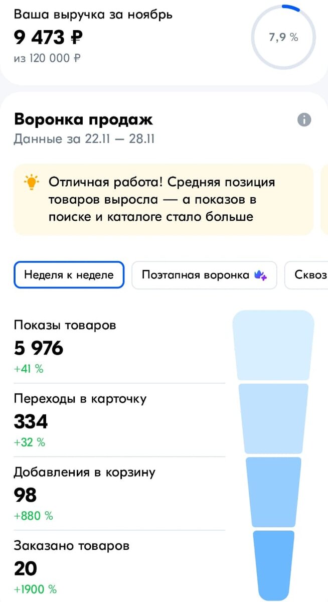 Продажи на маркетплейсе Озон, начинающий селлер